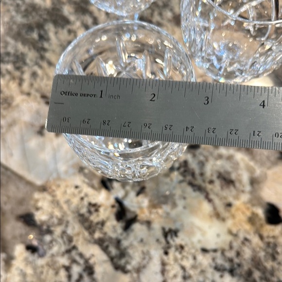 Set of 3. Gorham Crystal Lady Anne Water Goblets 7 5/8". - Picture 3 of 3